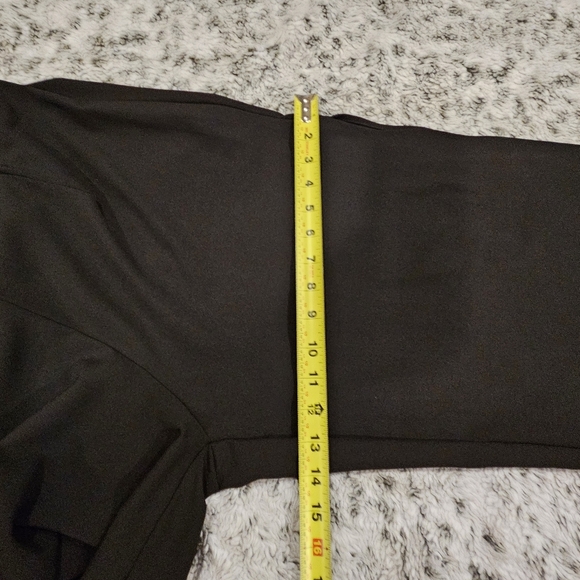 Lulu's SZ L Black Bright & Breezy Tie Front Culotte Wide Leg Side Slit Pants - Picture 10 of 14